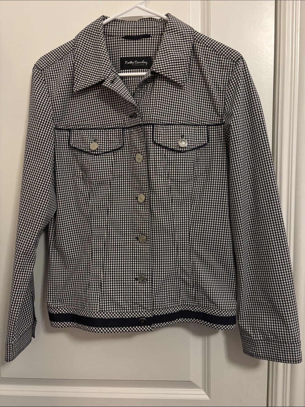 Betty Barclay Black & White Gingham Jacket size 38